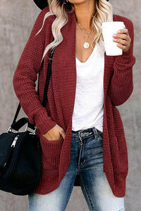 Paula Pocket Knitted Solid Color Cardigan