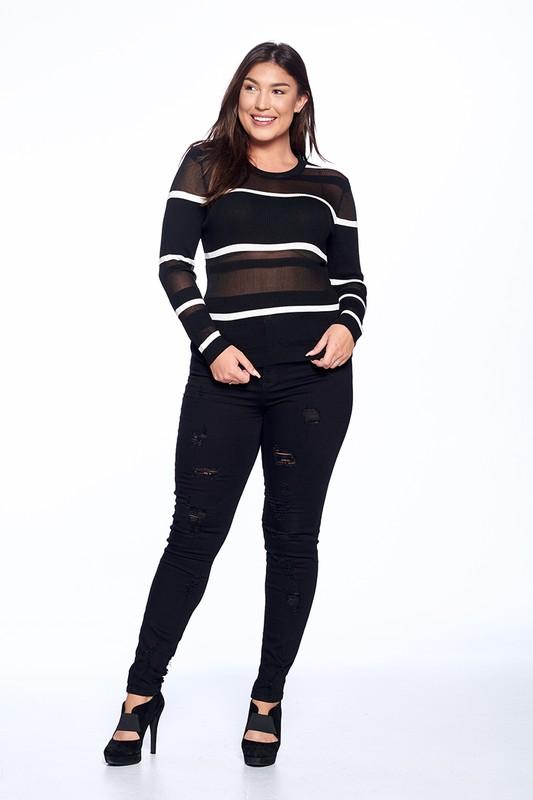 Jasmine Lightweight Plus Size Pullover Sweater