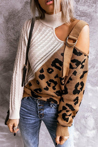 Hana Asymmetrical Turtleneck Buckle Sweater