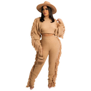 Nina Tassel Sweater Two Piece Set