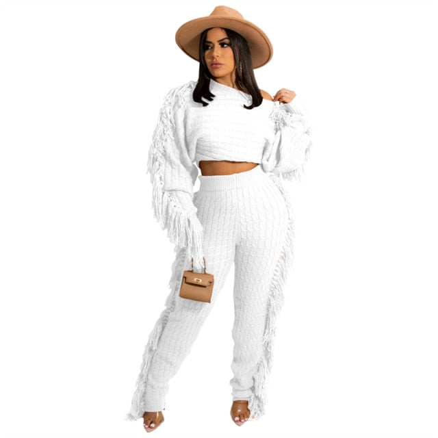 Nina Tassel Sweater Two Piece Set