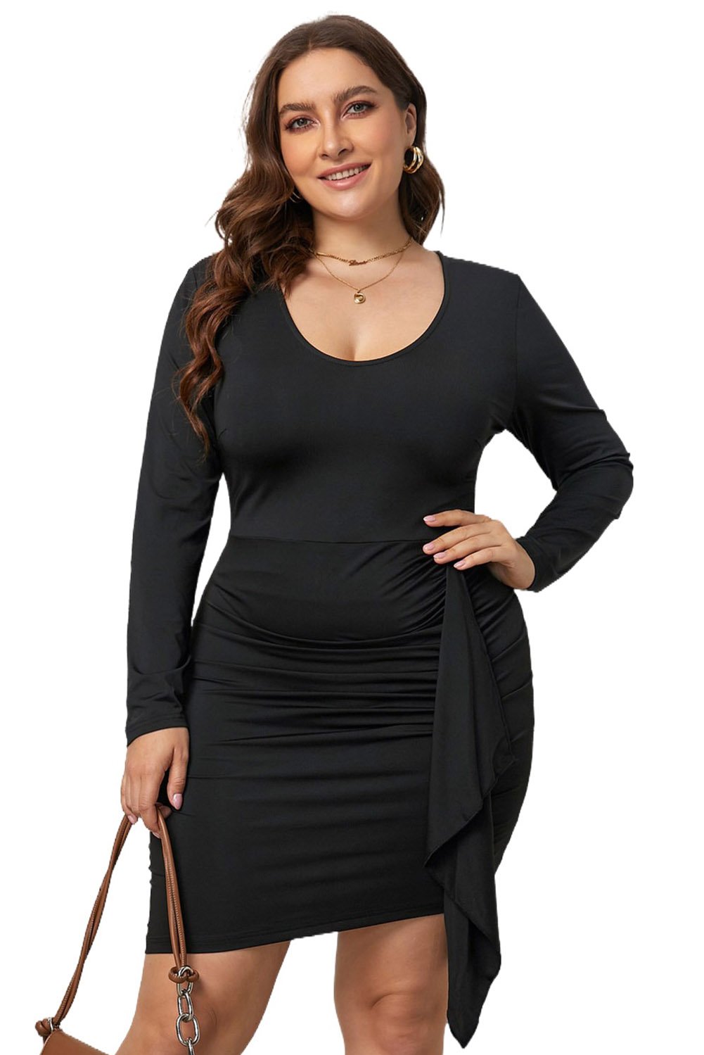 Yona Black Bodycon Plus Size Dress