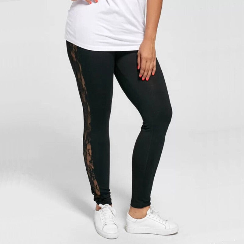 Burundi Mesh Lace  Leggings (L-3XL)