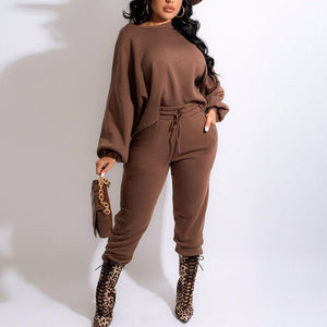 Dacia Two Piece Long Sleeve Casual Matching Top & Bottom