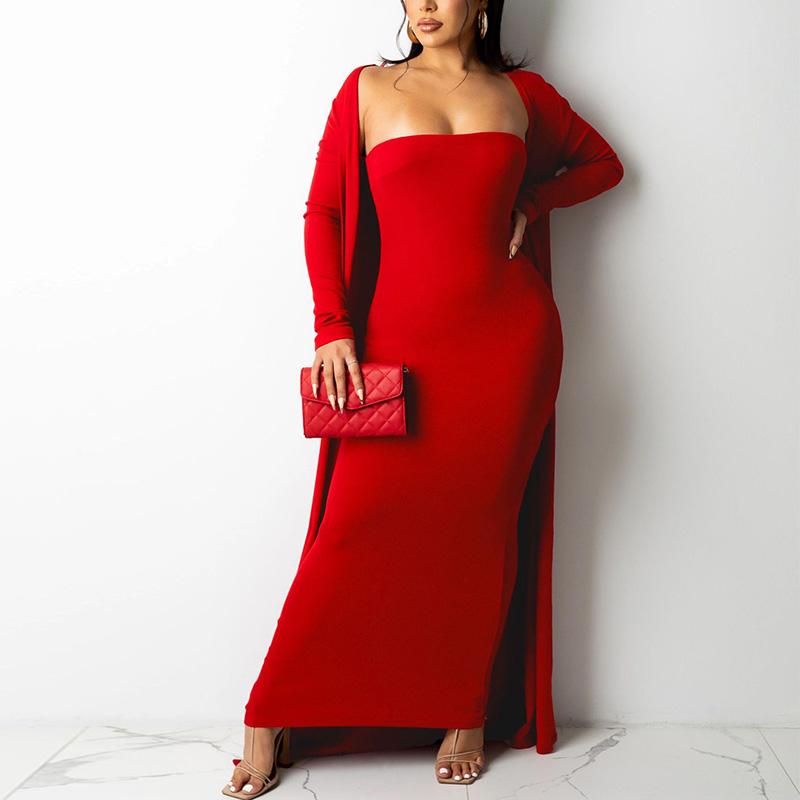 Kaya Strapless Bodycon Maxi Dress & Cover Up