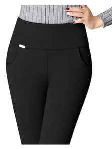 Ime High Waist Black Leggings (M-4XL)