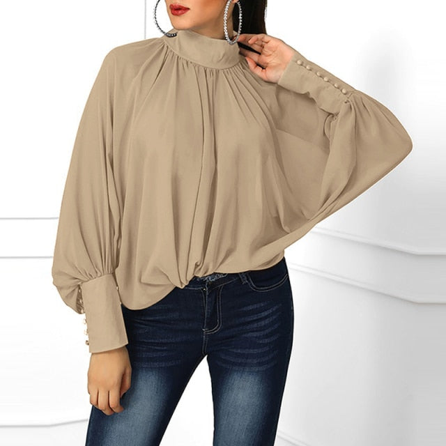 Yana Long Lantern Sleeve Loose Blouse