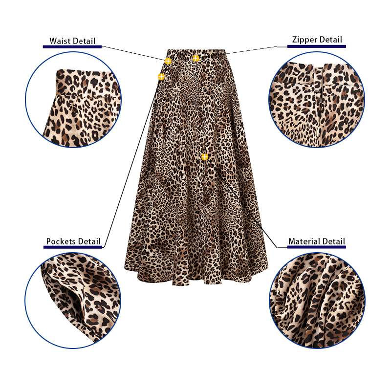 Madagascar Leopard Long Maxi Skirt (S-4XL)