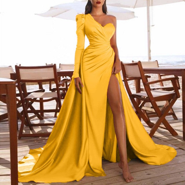 Alaba Elegant High Slit Gown