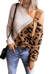 Hana Asymmetrical Turtleneck Buckle Sweater