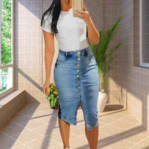 Kalinda Denim Skirt